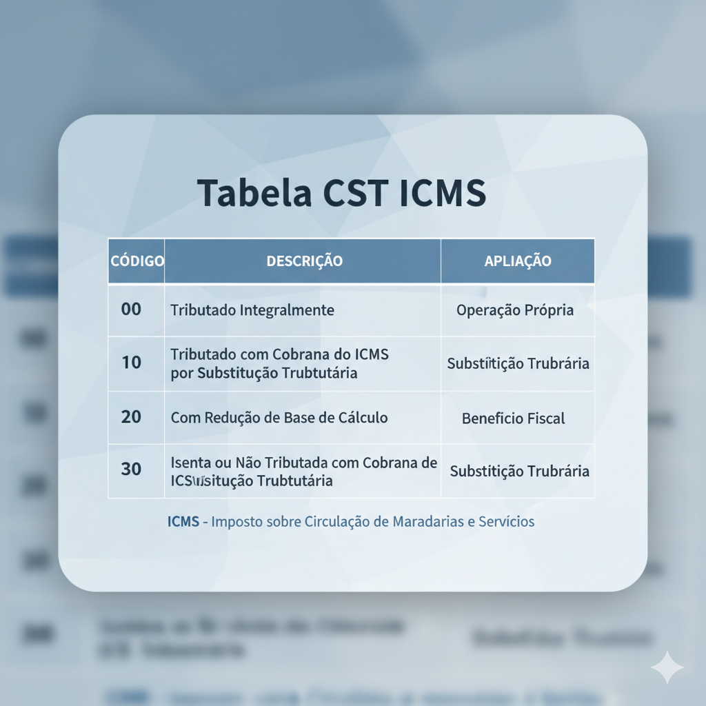 Tabela CST ICMS: Entenda os Códigos de Situação Tributária